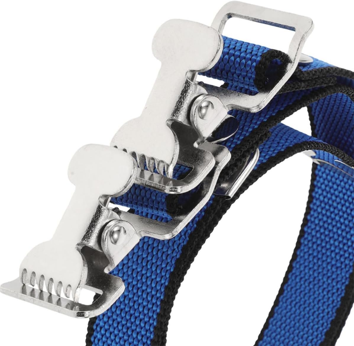 BESPORTBLE 4pcs Heavy-Duty Adjustable Drywall Stilt Leg Straps Kit with Stainless Steel and Cloth Bands for Enhanced Stability and Universal Fit, for Performances and Competitions
