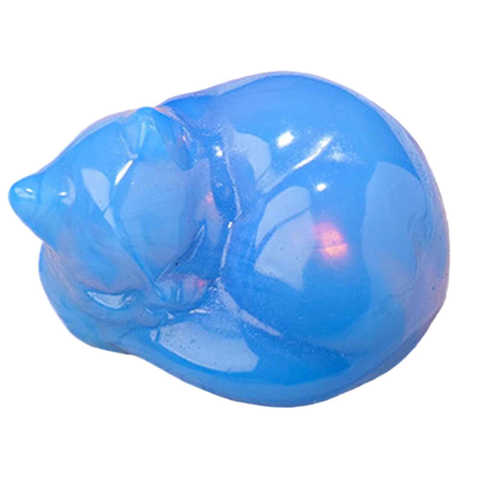 Exquisite Sleep Cat Stone Sculpture Crystal Sleep Cat, Stone Decoration Nature Sculpture for Decoration Lovers