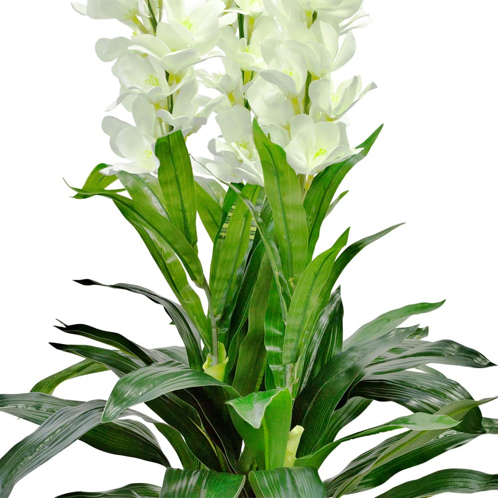 Decovego Alhelí Matthiola Planta Artificial Decoración Interiorismo 100cm con Flores