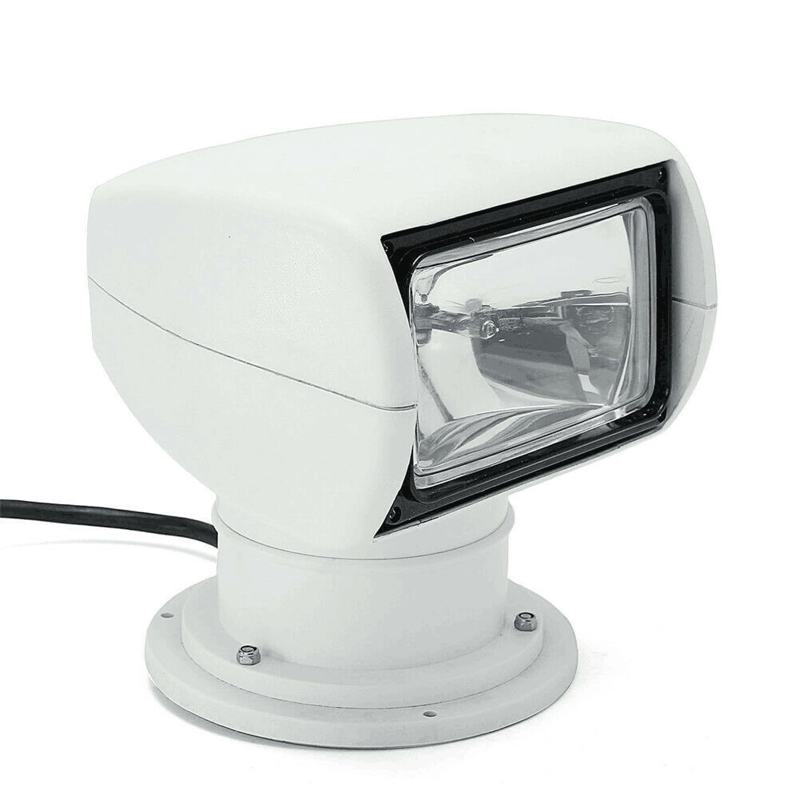 Foco para barco, 100 W, 2500 lm, rotación de 360°, control remoto, luz halógena portátil marina de búsqueda, IP67, impermeable, lámpara de navegación (24 V)