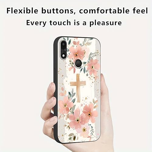 Miniatura 6 de Paquete de 2 fundas de teléfono con diseño floral de dibujos animados para teléfono Gabb 4 de 6.1 pulgadas, diseño estético de patrón de collage de