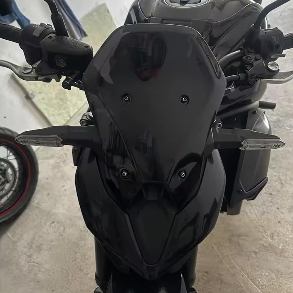 for Z900 Z900 SE 2026 2025 New Accessories Motorcycle Sport Short Windshield Motorcycle Wind Deflector Screen Style & Light Wind Protection (Black)