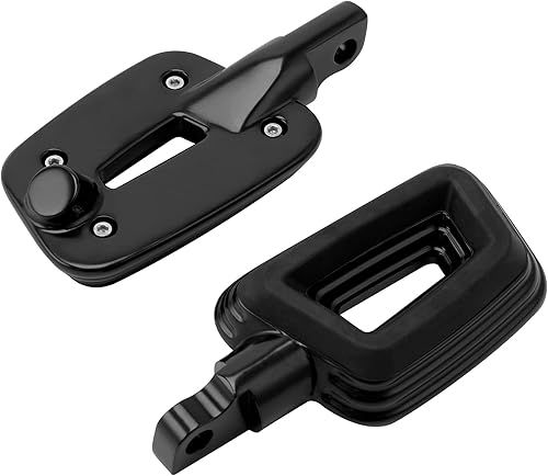 Miniatura 3 de TCT-MOTORPARTS Estriberas de estilo de montaje macho negro para Harley Touring Street Glide Softail