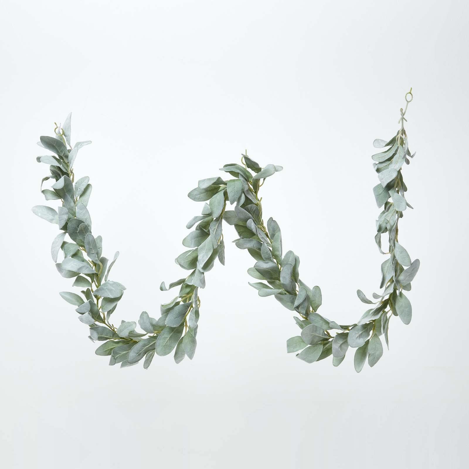 Homescapes Unisex Green Lambs Ear Foliage Garland 190 Cm