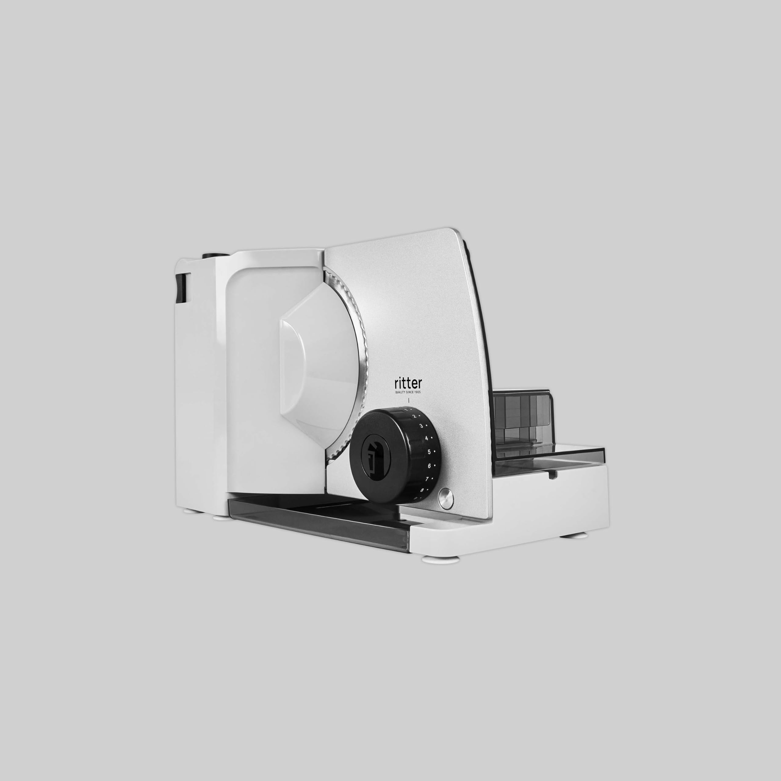 ritter compact 7 Affettatrice elettrica universale, metallo, lama dentata, spessore regolabile fino a 23 mm, per pane formaggio frutta verdura