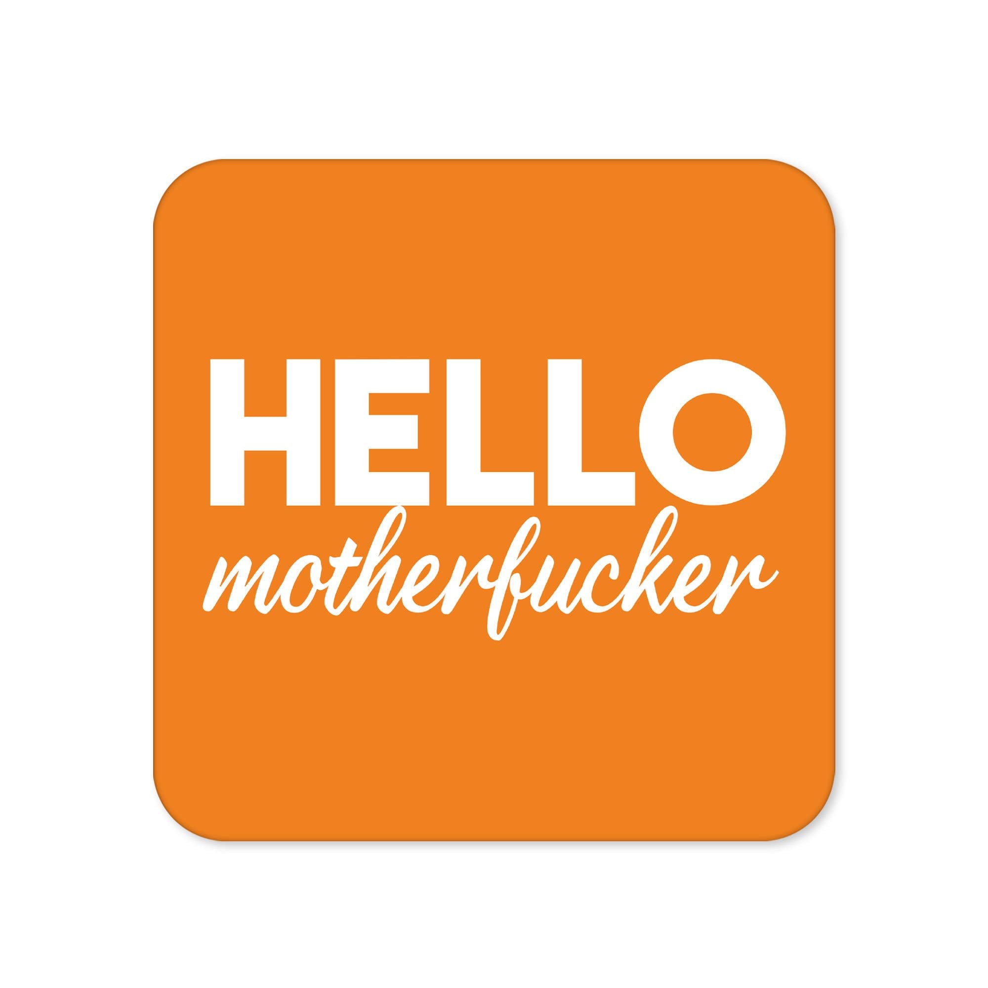 Funny Drinks Coaster | Novelty Office Mug Coasters | Childish Hello Beer Mat | Sarcastic Home Accessory | Silly Prank Joke Coffee - CC52