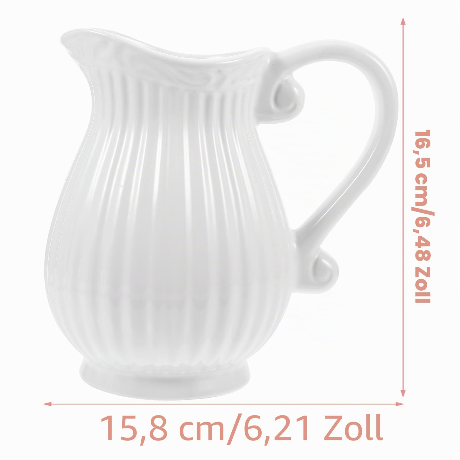 Amosfun Vase Mit Blumenkrügen Gießkanne Dekorative Blumenvase Dekorative Vasen Für Luxuszimmer Rustikale Blumenvase Milchkännchenvase Alte Vase Französisch Keramik Weiß Blumenarrangement