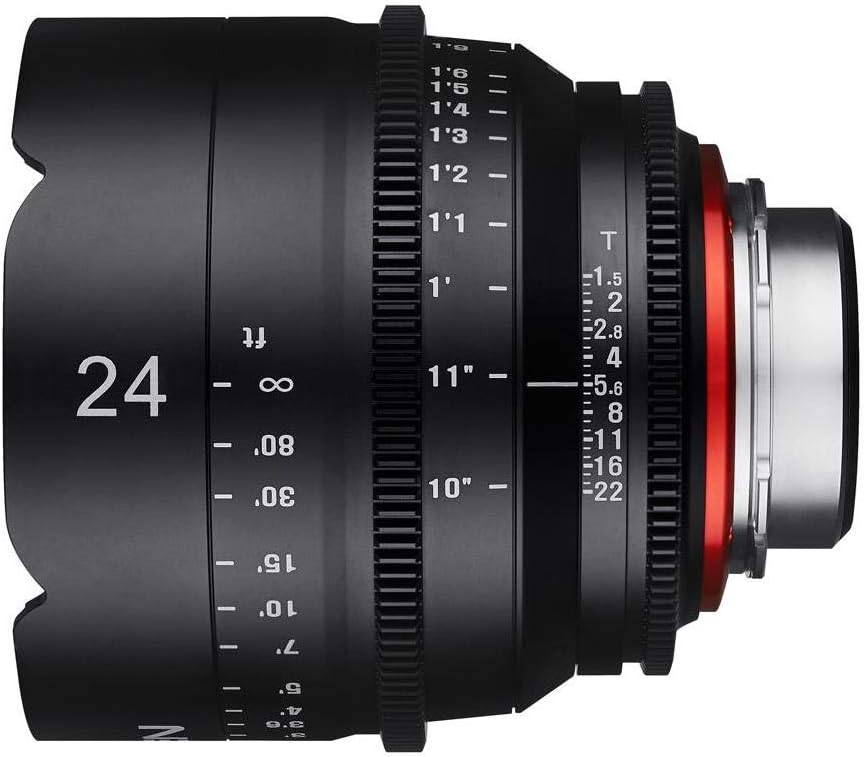 Rokinon Xeen XN24-C 24mm T1.5 Professional CINE Lens for Canon EF,Black