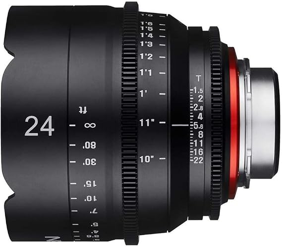 Rokinon Xeen XN24-C 24mm T1.5 Professional CINE Lens for Canon EF,Black