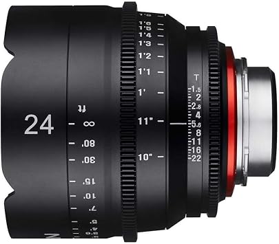 Rokinon Xeen XN24-C 24mm T1.5 Professional CINE Lens for Canon EF,Black