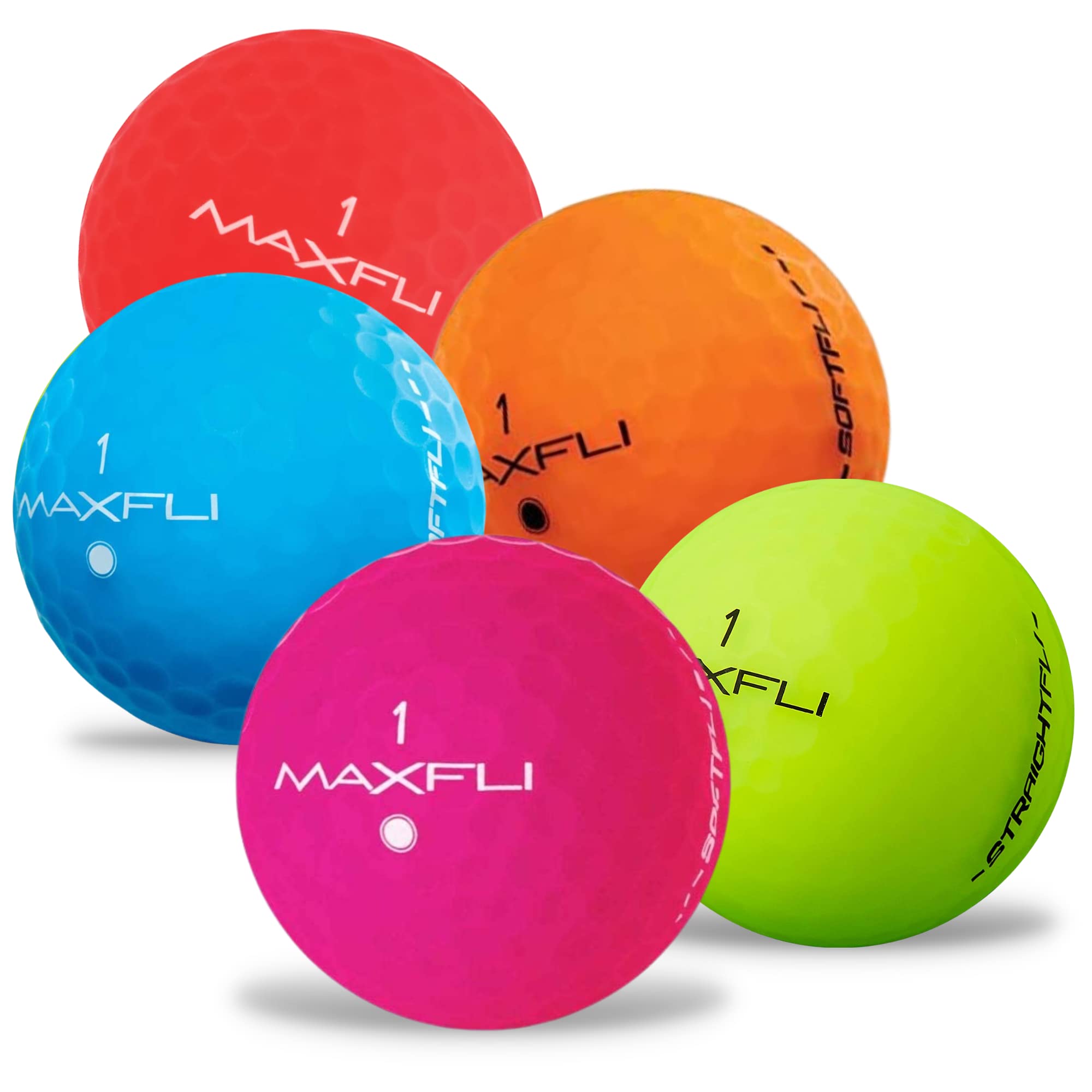 Golf Ball MonkeyCheap Matte Golf Balls Recycled for Maxfli Straightfli Golf Balls & for Maxfli Softfli Golf Balls Matte Mix - 5A / Mint Used Neon Golf Balls Colored Golf Balls for Maxfli Golf Balls