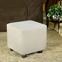 Capa Puff Quadrado Elastex Premium Envio 24h Cinza Claro