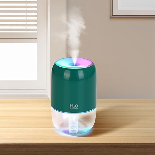 Mini humidificadores para dormitorio, 6.8 fl oz, humidificadores de niebla fría para el hogar, guardería, plantas de interior, humidificador de
