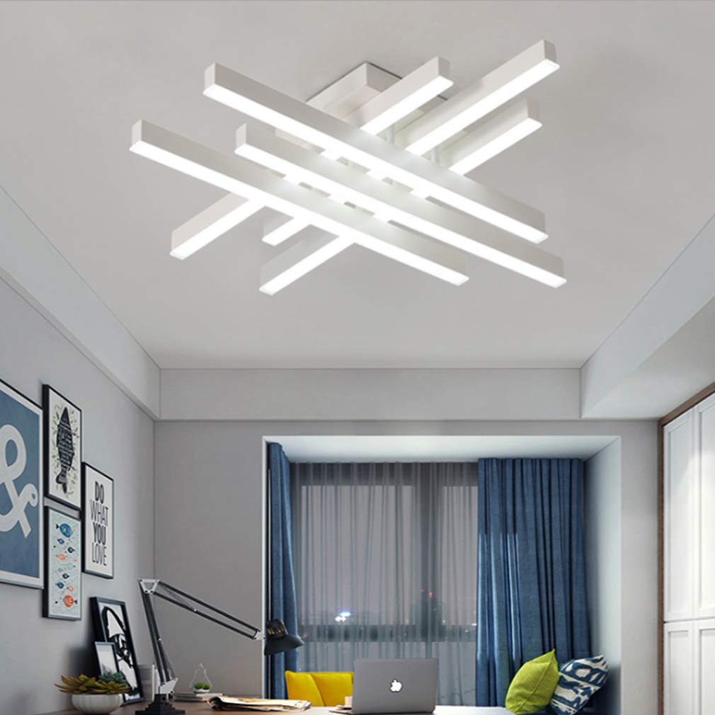 Lampa sufitowa do sypialni 48 W LED białe światło prostokątne nowoczesne ciepłe białe oświetlenie żyrandola salon przedpokój kuchnia lampa sufitowa D62cm