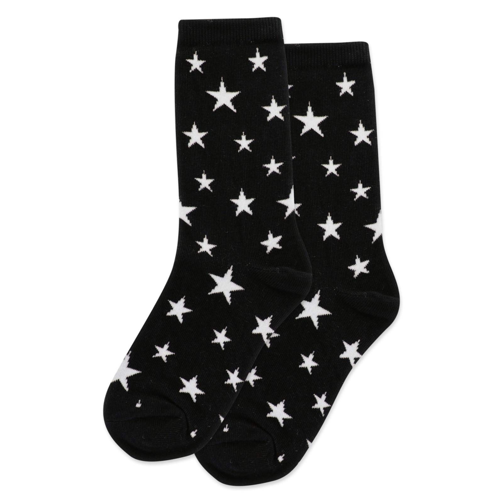 Hot SoxHotSox Glow In The Dark Stars Kids Socks, Black, 1 Pair, Small/Medium