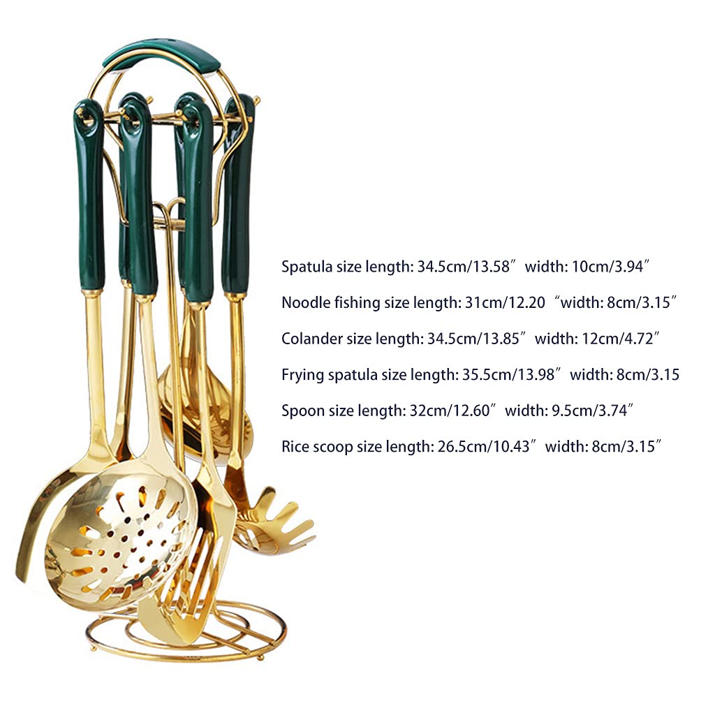 Nordic Küchenhelfer-Set, Edelstahl, Kochlöffel, Spatel, Schaufel, 7-teilig