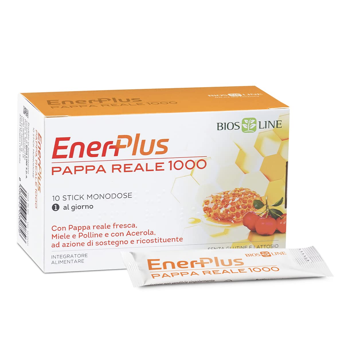 ENERPLUS Pappa Reale 1000 Integratore Alimentare, Integratore Energetico per Azione Ricostituente e Di Sostegno, 10 Bustine da 10 ml
