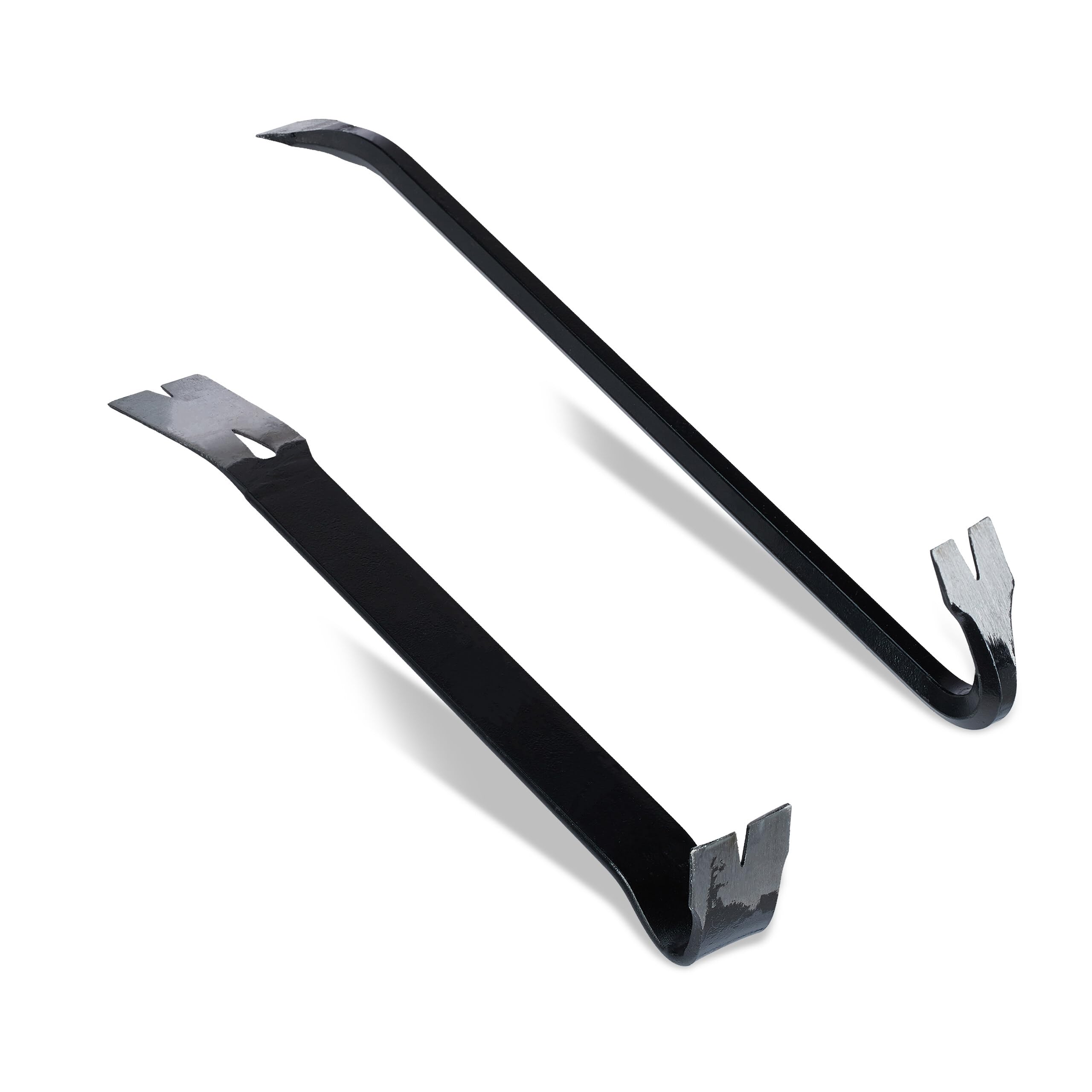 Outil de démontage en acier noir Relaxdays : set de 2 pieds-de-biche robustes