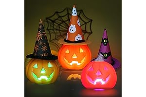 3 Pack Led Jack O Lantern, Waterproof Indoor Outdoor Halloween Decorations