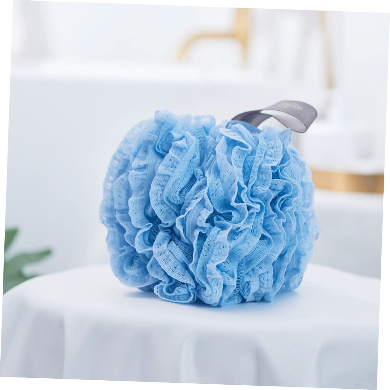 Szlifierka do ciała Travel Loofah Loofah Dish Gąbka Bubble Sponge Pufa Prysznicowa Loofah Brush Poduszka Rękawiczki Piłka do kąpieli Piłka do kąpieli Błękitna wytworna dziewczyna Kąpiel Loofah Prysz
