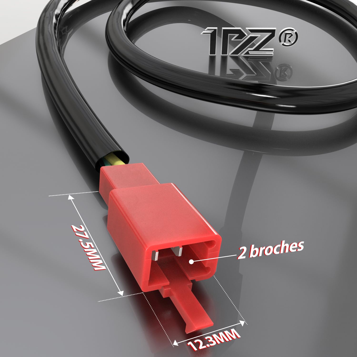1PZ FR7-FM1 Arranque de 2 clavijas IP65 ABS - Arranque Automático de Carburador Universal de Reemplazo para Scooter GY6 50cc 125cc 150cc Fácil de Instalar (Plug & Play)