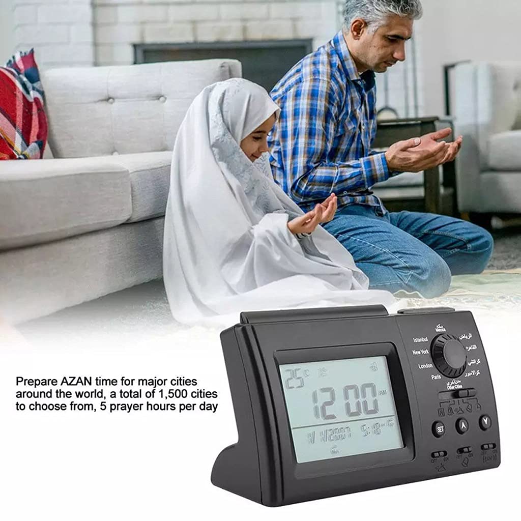 Réveil Automatique Islamique Azan en ABS, numérique, prière Adhan Qibla, Horloge Murale de Table de Bureau, décoration de la Maison