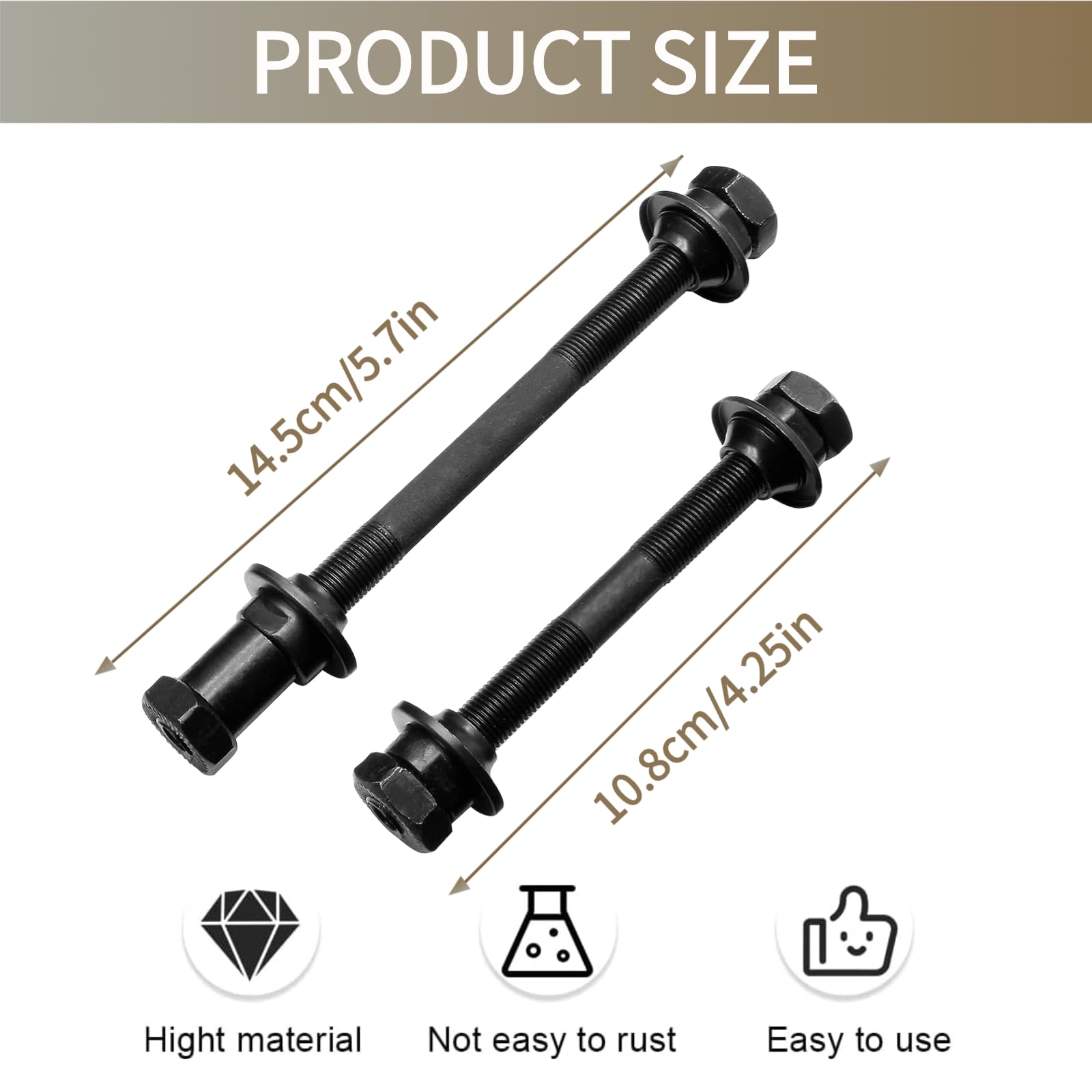 Assi Bici Anteriore E Posteriore Hollow Axle - 108mm E 145mm, Per Mountain Bike, In Acciaio