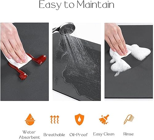 Miniatura 6 de Confidentiay - Tapete de drenaje súper absorbente para cocina, tapete de drenaje súper absorbente, tapete de secado de platos de diatomita, sin