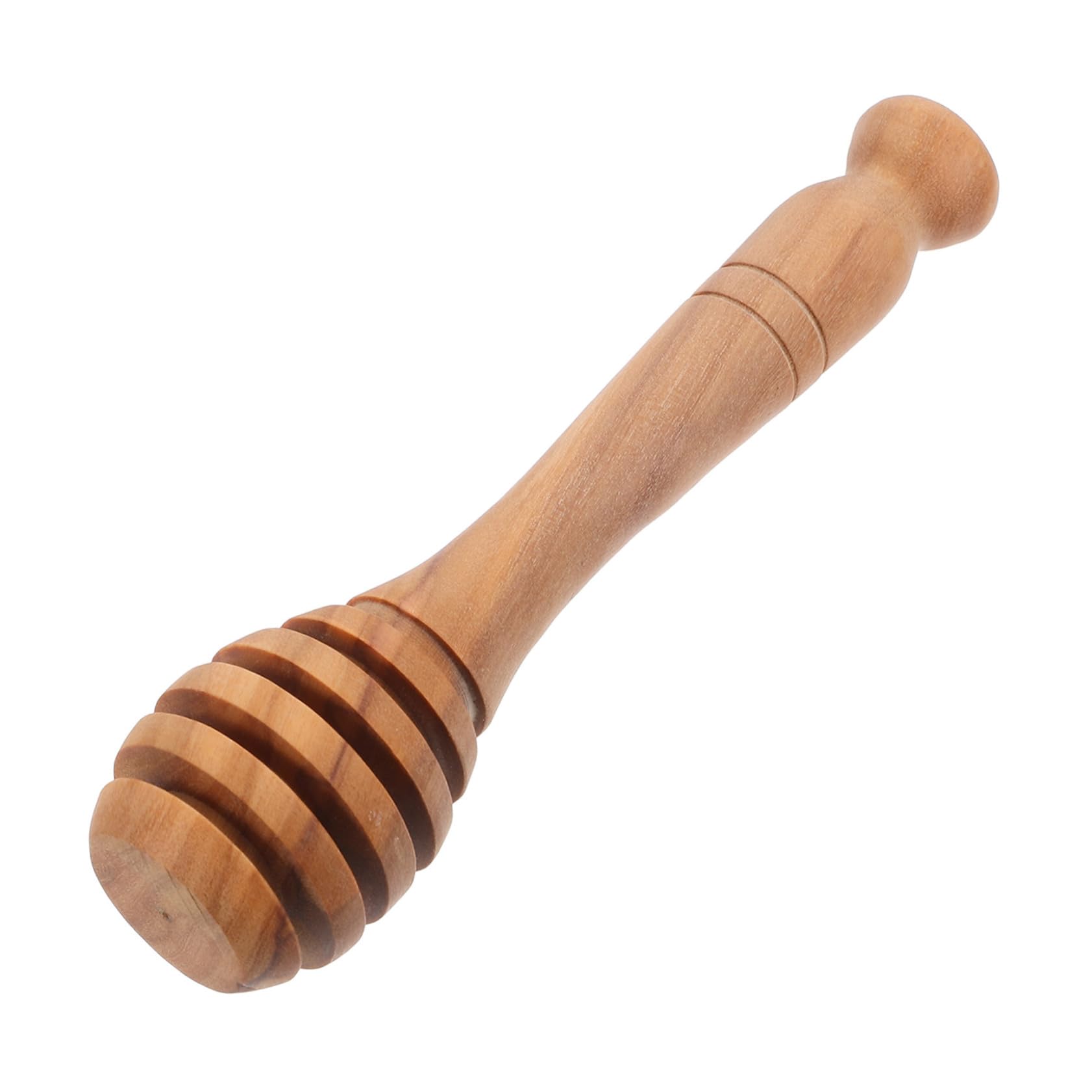 OKUMEYR Wooden Honey Dipper Stick Portable Honey Stirrer with Ergonomic Grip and Stylish Wood Grain Design for Kitchen Decor