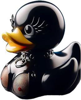 Goth Satanic Duck, Unique Dark Rubber Ducks, Halloween Resin Ducks, Gothic Latex Enigma Duck, Collectible Duck Figurines Devil Ducky Gothic Gifts Home Decor, Novelty Decorative Satan Duck Ornaments
