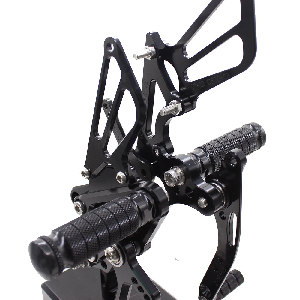 CNC CBR1000RR 04-07 Reposapiés ajustable para motocicleta, estriberas para CBR1000 RR 2004 2005 2006 2007/ CBR600RR 2003-2006 Black