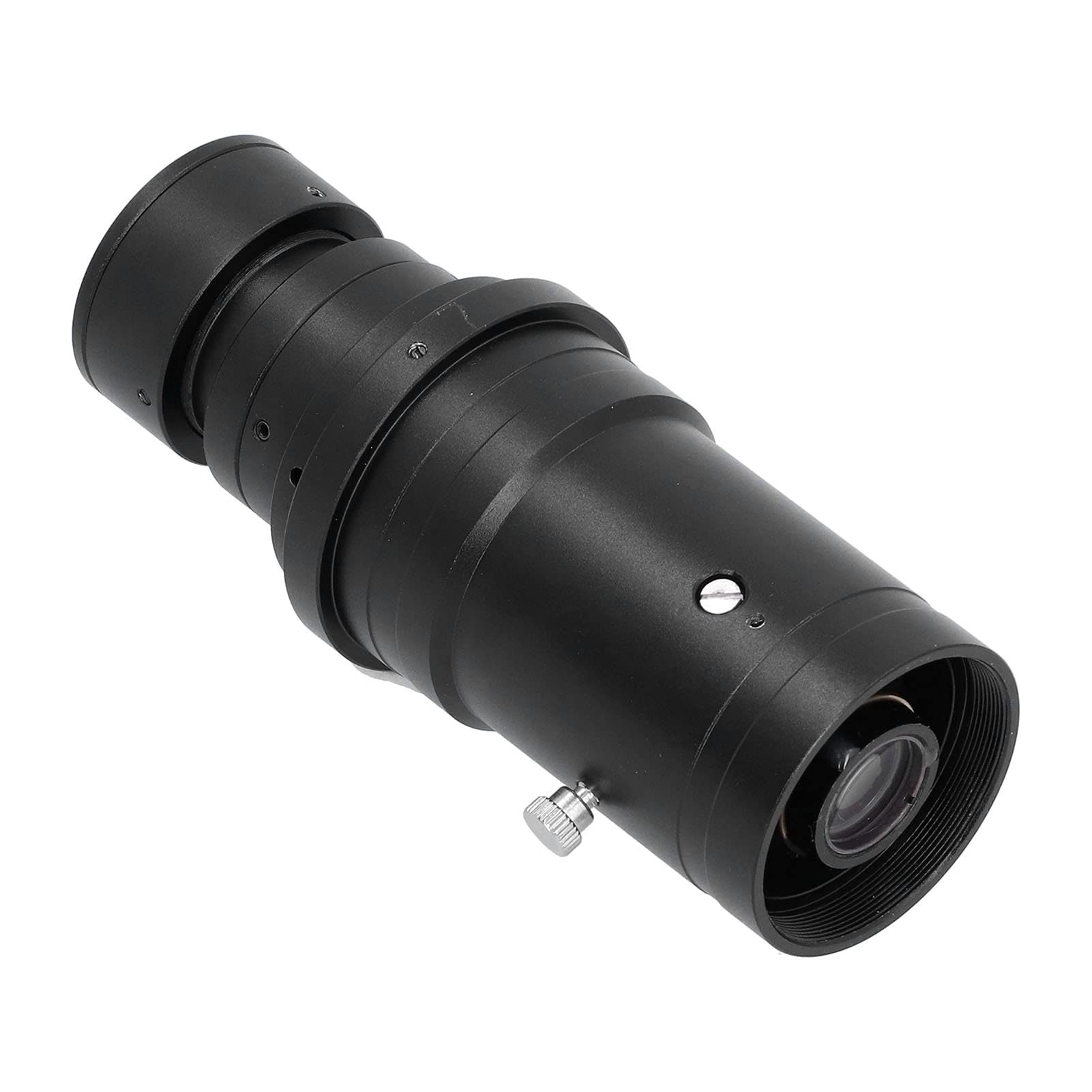 Hyuduo 200X Regulowany Obiektyw Mikroskopowy z Mocowaniem C-Mount, 0,7-5x