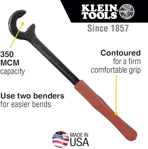 Miniatura 6 de Klein Tools Pelacables grande (2/0-250 MCM) y doblador de cables, 12 pulgadas