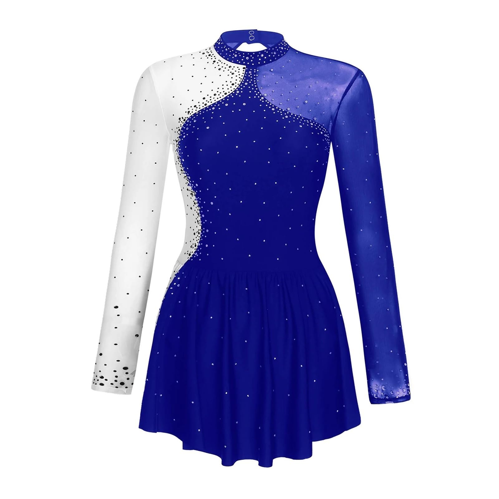 Abito Da Pattinaggio Artistico E Danza Senza Maniche – Paillettes Lucenti, Slip Integrati, Taglie S-XL