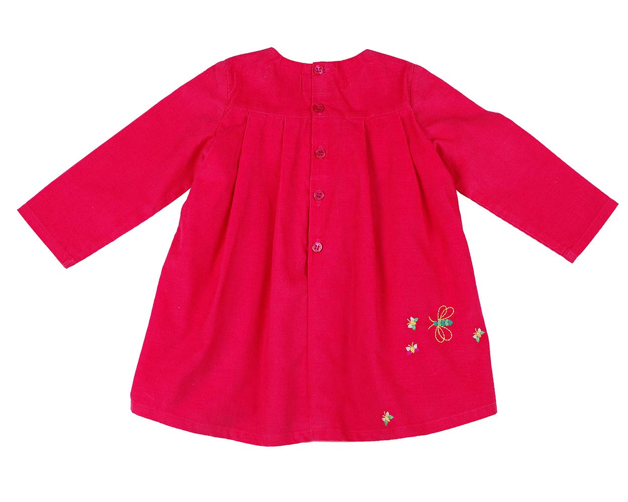 PHLONA Little Baby Girls' Corduroy Babydoll Dress (2/3 Years) Red