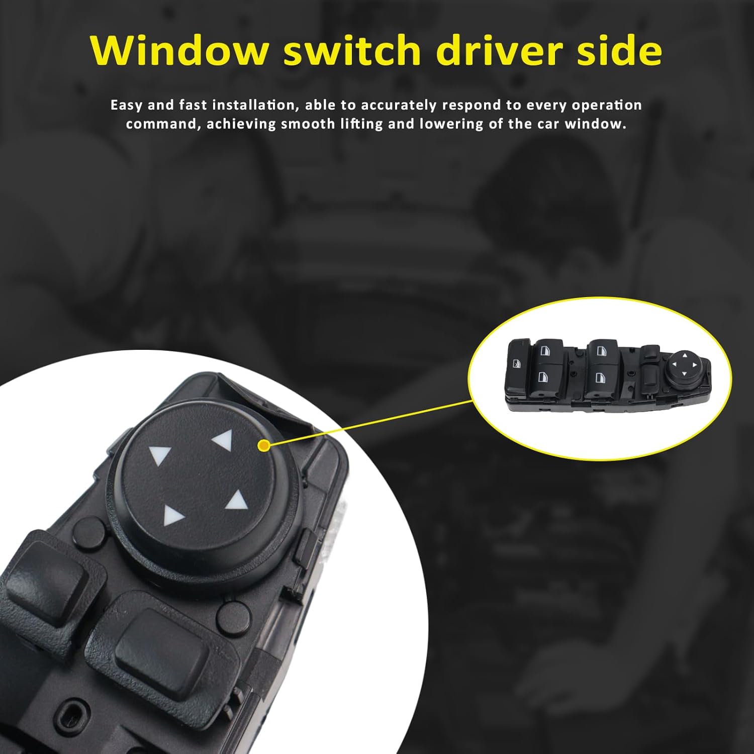 61319241955 Power Window Switch Driver Door Power Window Switch for BMW F20 F46 F45 F30 F31 F36 F07 F10 F11 F06 F80 F25 F26 F15 F163 Replace# 61319179913 61319238239 61319208111 61319362107