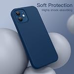 JETech Silicone Case for iPhone 12/12 Pro 6.1-Inch, Silky-Soft Touch Full-Body Protective Phone Case, Shockproof Cover with Microfiber Lining (Cobalt Blue)