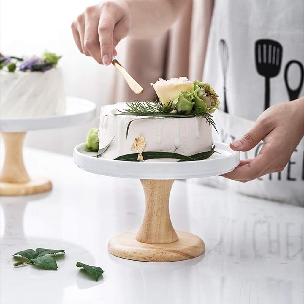 Soporte para tartas con tapa de cúpula de 24 cm, elegante soporte de exhibición de repostería para cocina y fiestas de cumpleaños, perfecto para pasteles y postres