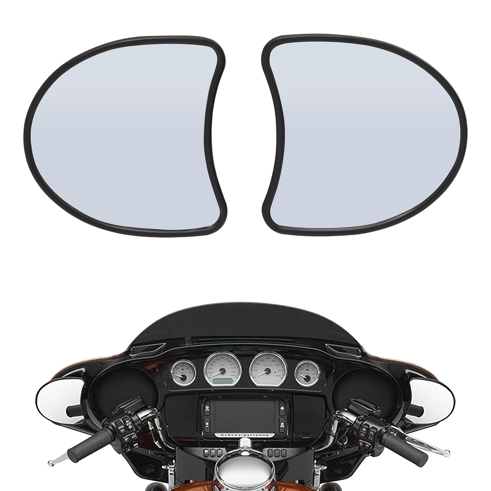 Amazon.com: TCMT Fairing Mount Rear View Mirrors Fits For Harley