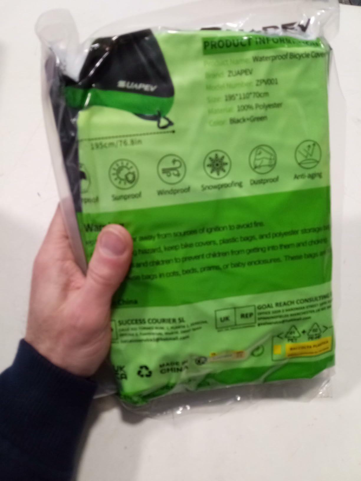 Copertura Bici Impermeabile Resistente Alle Intemperie - Telo Protettivo Per Bici Da Città, E-Bike, MTB Con Borsa Di Trasporto - 3