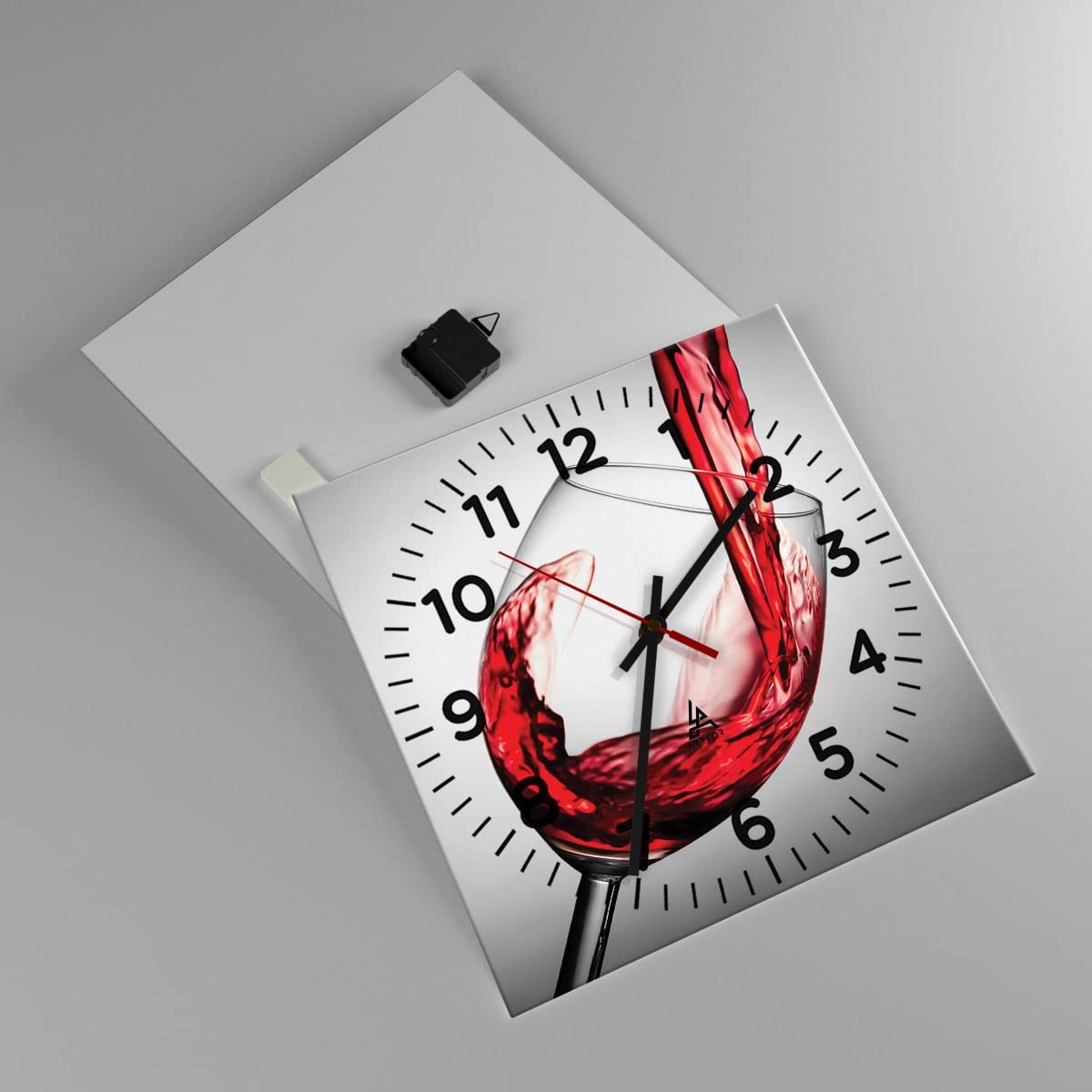ARTTOR Moderno Reloj de Vidrio 40x40cm Cuadrado Decorativo Cocina - 2258