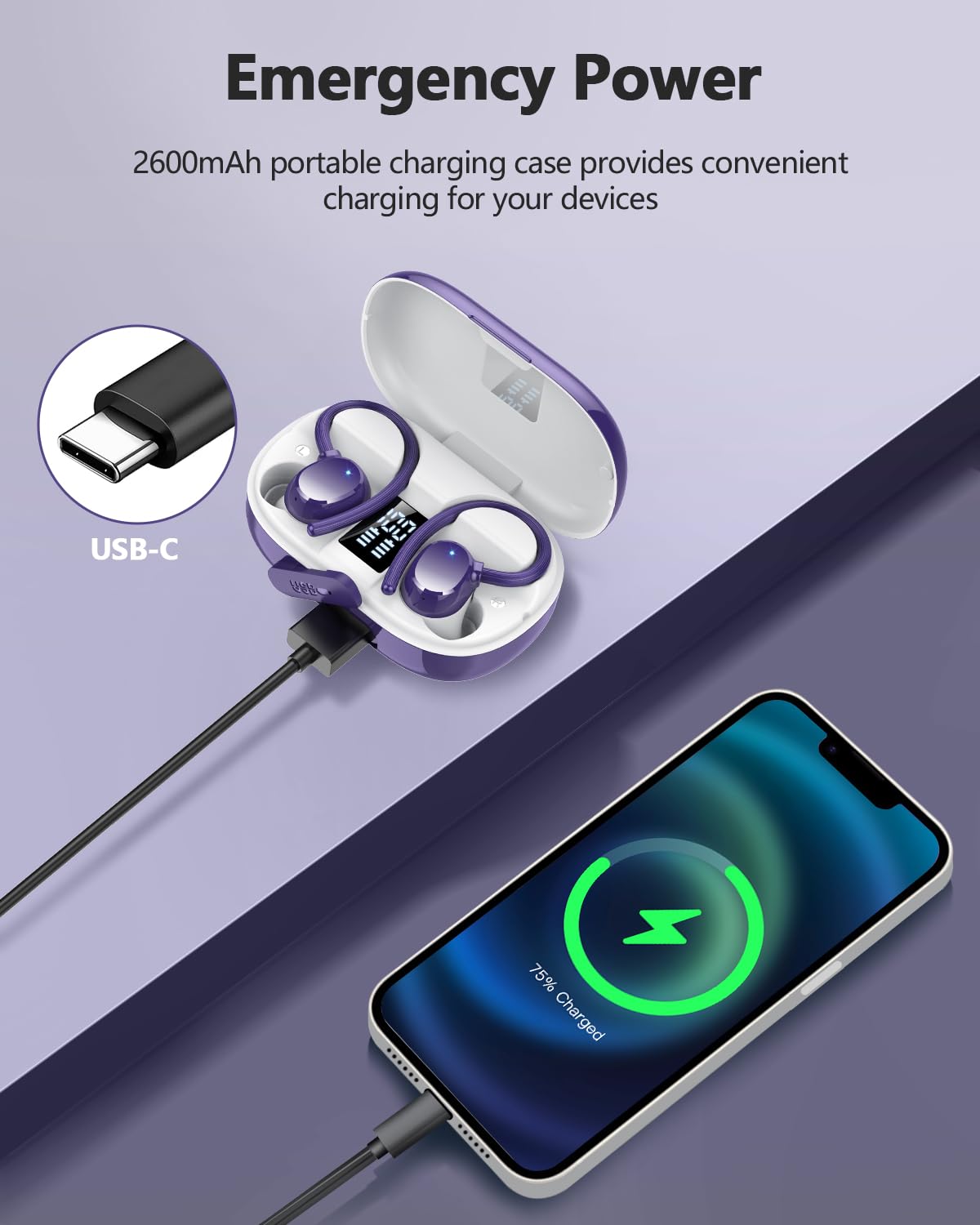 Cuffie Bluetooth Sport 2025 in Ear senza fili Bluetooth 5.3, 128 ore ultra leggere Earbuds con ferretto, 2025 cancellazione del rumore, HiFi Stereo, IP7 impermeabile jogging, indicatore LED