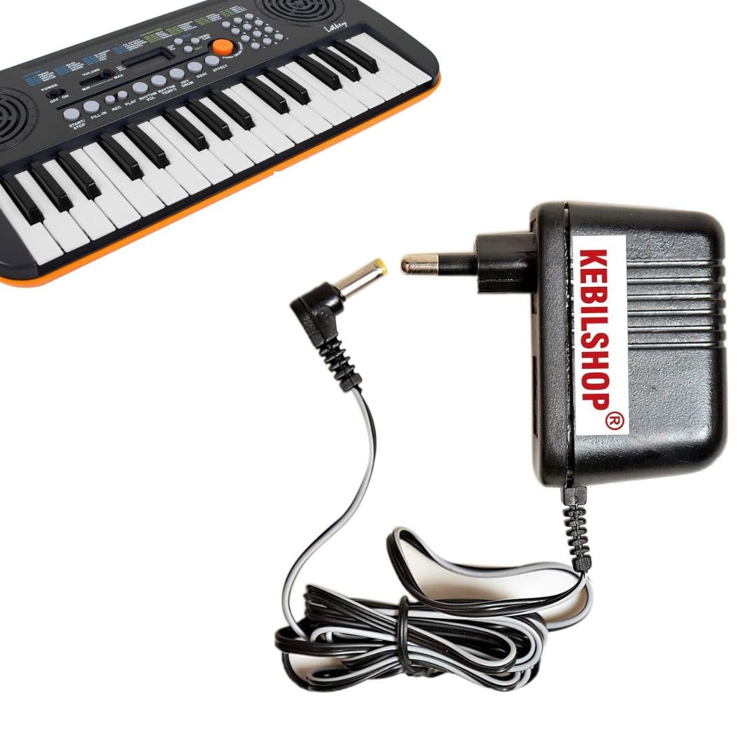 KEBILSHOP Piano Adapter 7.5 Volt 500mA Dc Power Adapter Compatible for Musical Keyboard CASIO Piano, Other Products, Musical Instruments (Black)
