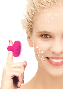 Handhold Portable Powerful Multifunctional Facial Mini Massage Ball,Quiet Waterproof USB Rechargeable Vibrating Travel Pocket Face Eye Finger Joint and Neck Jaw Massager. Rose