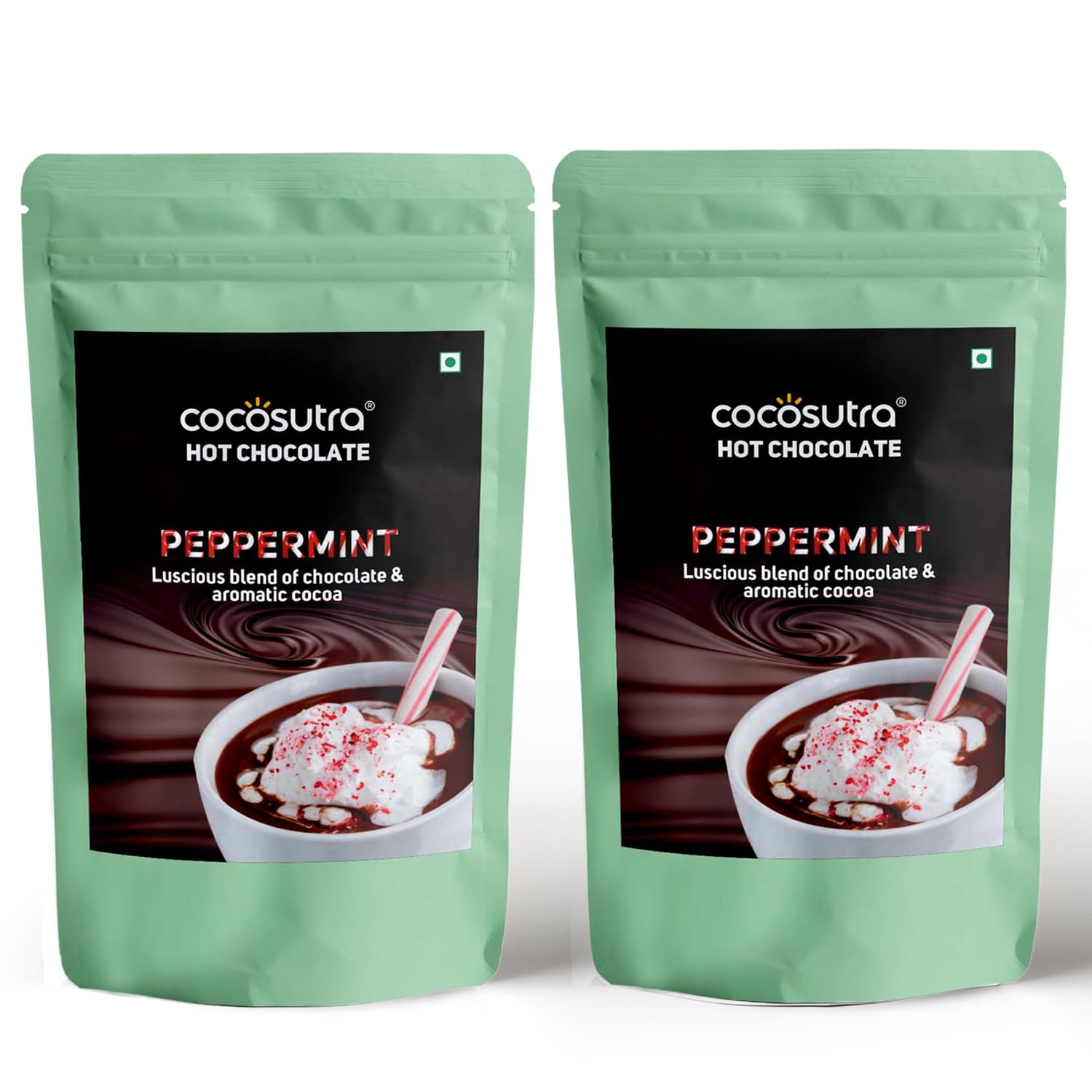 COCOSUTRA Peppermint Hot Chocolate Mix | Enjoy hot or cold | Pack of 2 (Each 100 g) 200 g | 100% Natural & Vegan Drinking Chocolate | Serves 8 Cups (B0BDLFQY3W) Amazon Price History, Amazon Price Tracker
