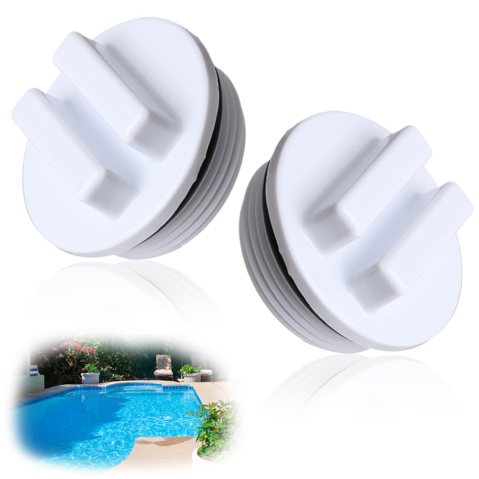 Lot De 5 Bouchons D'Hiver Pour Piscine - Diamètre 1.5" (3.81cm) - Pour Skimmer Et Buses De Retour - Protection Gel