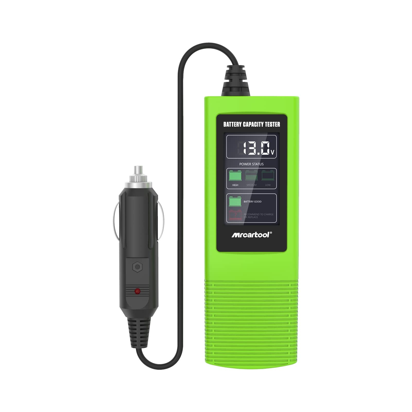 MR CARTOOL B50 Battery Capacity Tester Automotive 12V 24V Load Current Status Voltage Monitor with Large Display for Car Off-Road Vehicles Motorcycle