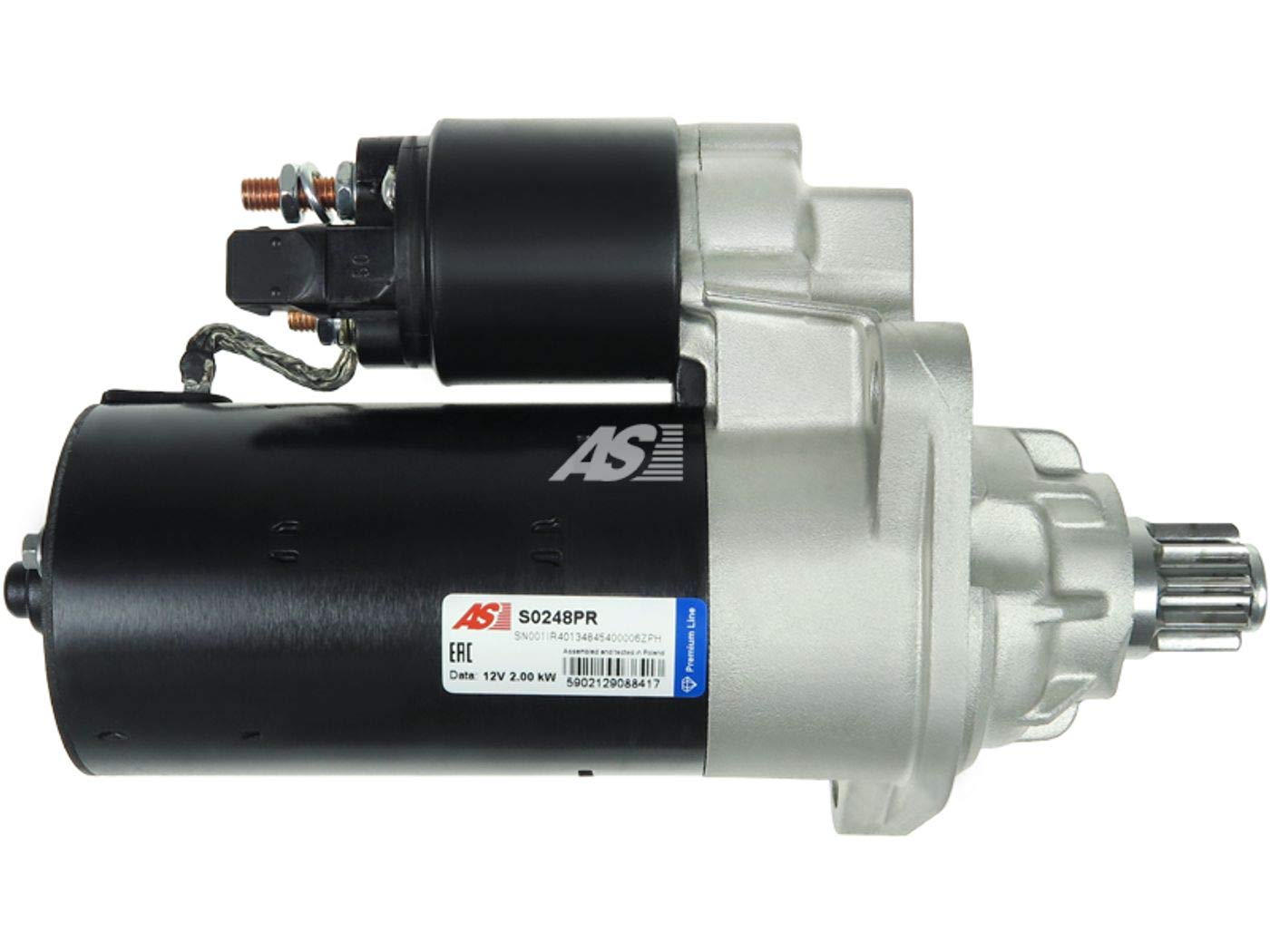 AS-PL MOTOR DE ARRANQUE Compatible con VW Golf 4 Hatchback 1J1 Golf 5 Hatchback 1K1 Polo IV Hatchback 9N, 9A, SKODA Fabia I Combi 6Y5 FABIA 6Y2