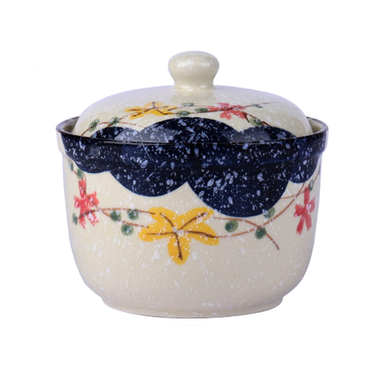 tarro para especias, Tarros de especias, azucarero estilo campestre con tapa, japonés pintado a mano, tarro for recipiente azúcar, condimentos, bote 370 ml