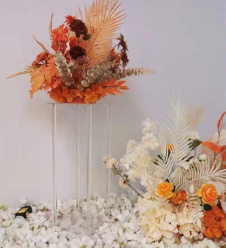 Miniatura 3 de 10 piezas de centros de mesa de boda, jarrones acrílicos, columna transparente, jarrón de flores de 7.87 x 7.87 x 31.5 pulgadas, soportes